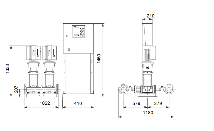 GRUNDFOS Druckerhöhungsanlagen HYDRO MPC-E 2 CRE32-4-2 - Art. 99166952