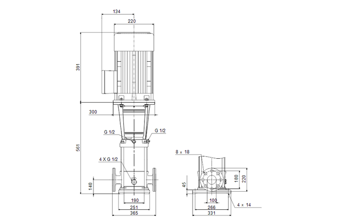 GRUNDFOS Kreiselpumpe CRN 64-1 A-F-A-E-HQQE - Art. 96123775
