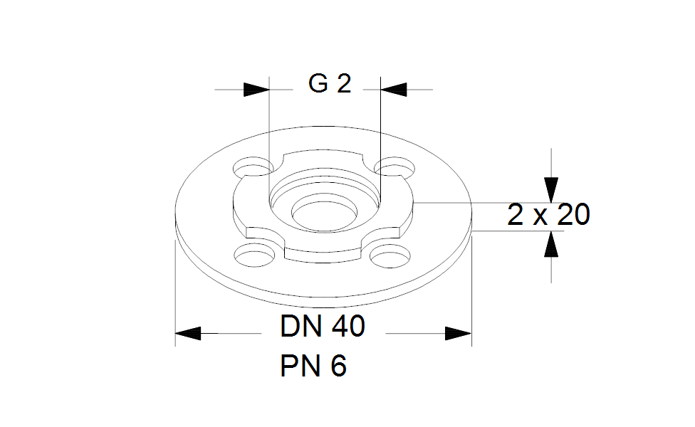 GRUNDFOS Doppelpumpenhebeanlage Adapter A18 2"xDN 40 PN 6/10 - Art. 98614387
