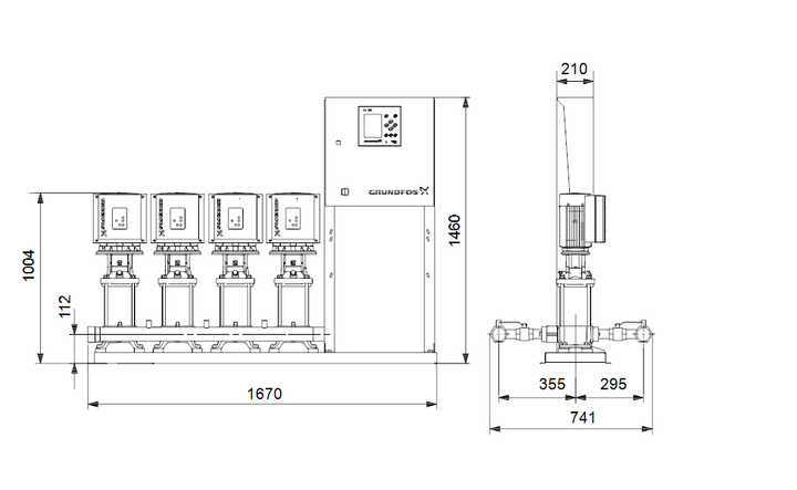 GRUNDFOS Druckerhöhungsanlage HYDRO MPC-E 4 CRIE5-14 - Art. 99166886