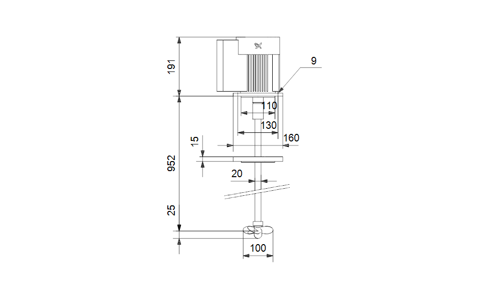 GRUNDFOS Zubehör Dosierpumpen Elektrisches Rührwerk für 300-Liter-Behälter - Art. 98165177