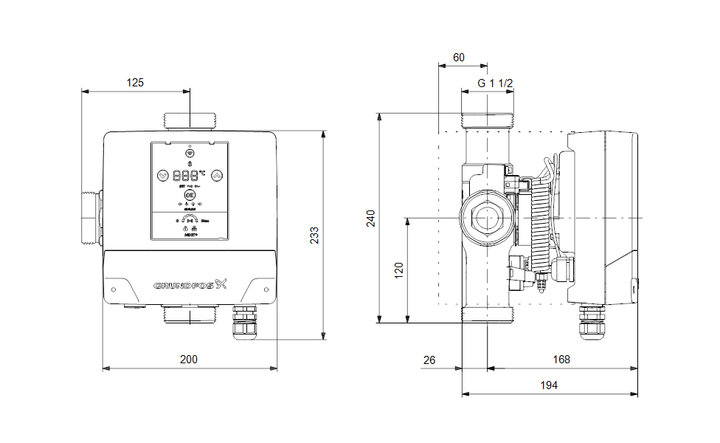 GRUNDFOS Mischkreislösungen MIXIT 25-10 L NRV - Art. 99508819