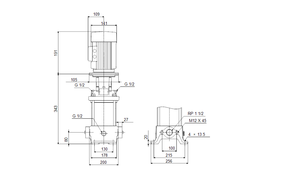 GRUNDFOS Kreiselpumpe CR 10-1 A-A-A-E-HQQE - Art. 96500979