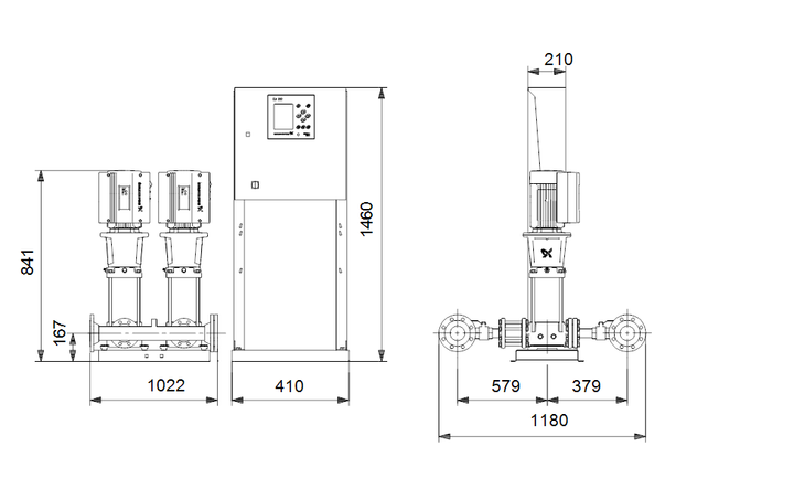 GRUNDFOS Druckerhöhungsanlagen HYDRO MPC-E 2 CRE32-1-1 - Art. 98389659