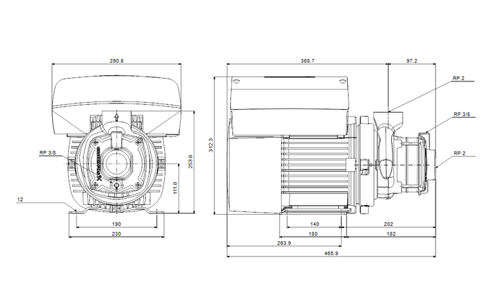 GRUNDFOS Blockpumpe CME 15-2 A-R-A-V-AQQV S-A-D-N - Art. 99157611