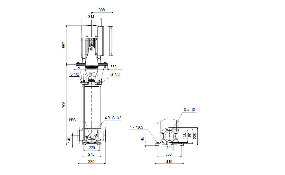 GRUNDFOS Kreiselpumpe CRNE 95-2-1 N-F-A-V-HQQV - Art. 99264441