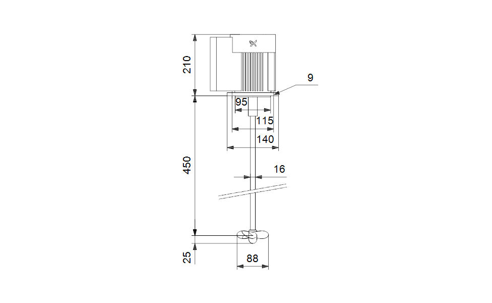 GRUNDFOS Zubehör Dosierpumpen Elektrisches Rührwerk für 60-Liter-Behälter - Art. 98165309