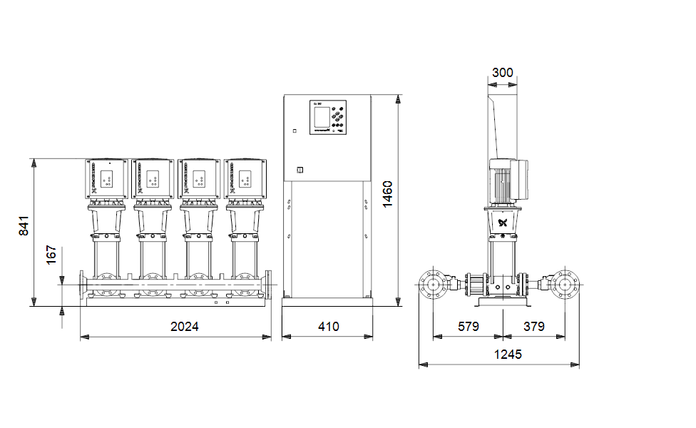 GRUNDFOS Druckerhöhungsanlage HYDRO MPC-E 4 CRE32-1-1 - Art. 98389661