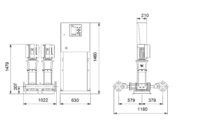 GRUNDFOS Druckerhöhungsanlagen HYDRO MPC-E 2 CRE32-5 - Art. 99167158