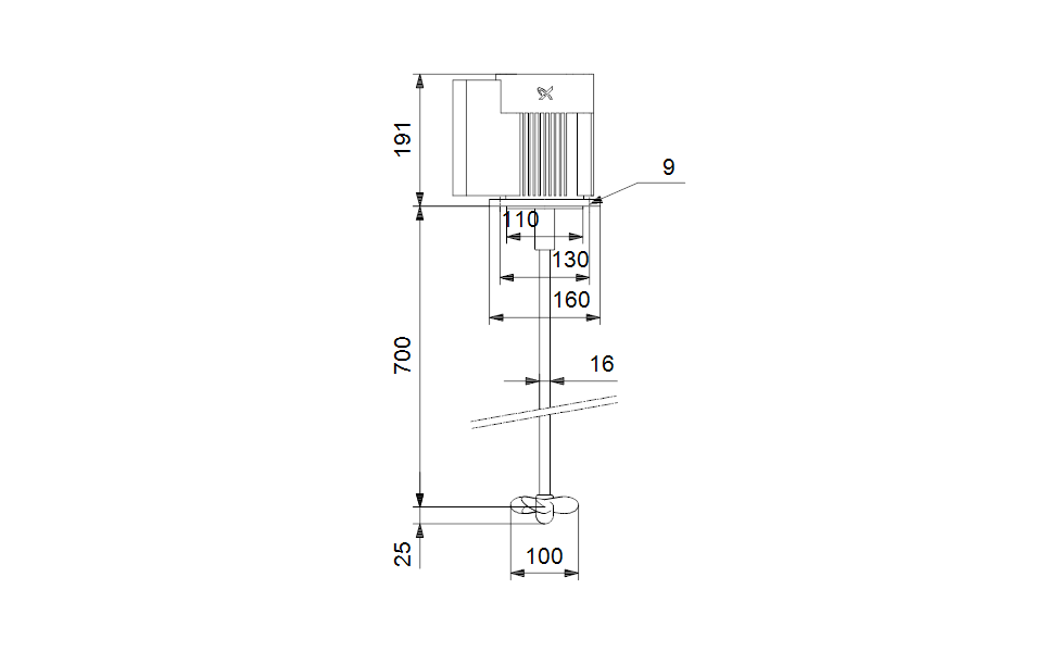GRUNDFOS Zubehör Dosierpumpen Elektrisches Rührwerk für 200-Liter-Behälter - Art. 98164990