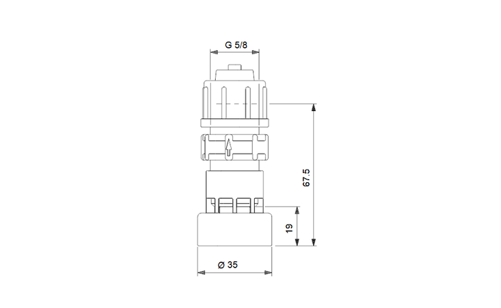 GRUNDFOS Zubehör Dosierpumpen Fußventil NL-G5/8 PV/T/C U2 - Art. 98070954