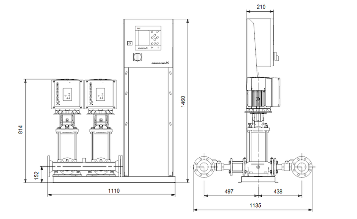 GRUNDFOS Druckerhöhungsanlagen HYDRO MPC-E 2 CRIE15-2 - Art. 99166907