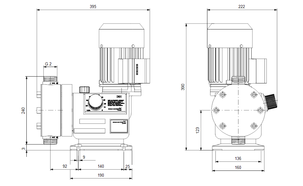 GRUNDFOS Mechanische Dosierpumpe DMX 525-3 B-SS/V/SS-X-E1A2A2XEMAG - Art. 99592074