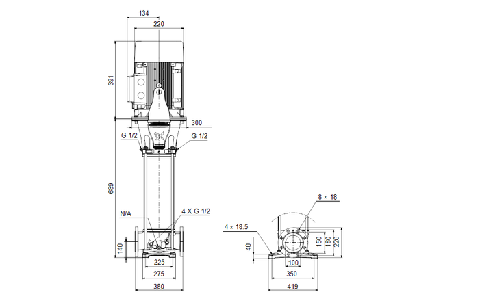 GRUNDFOS Kreiselpumpe CR 95-1-1 A-F-A-E-HQQE - Art. 99141735