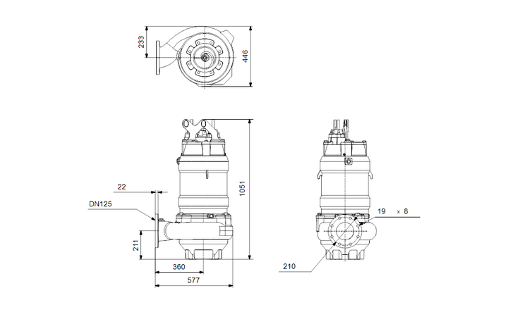 GRUNDFOS Tauchmotorpumpen S1.100.125.135.4.54M.C.259.R.N.D.511 - Art. 96811302