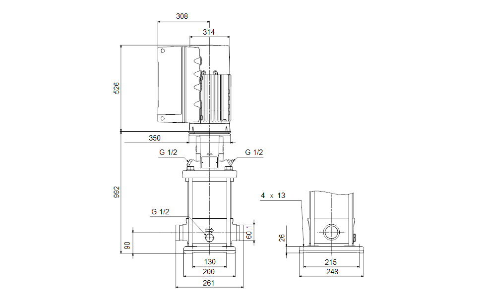 GRUNDFOS Kreiselpumpe CRNE 15-12 N-P-A-E-HQQE - Art. 96514616
