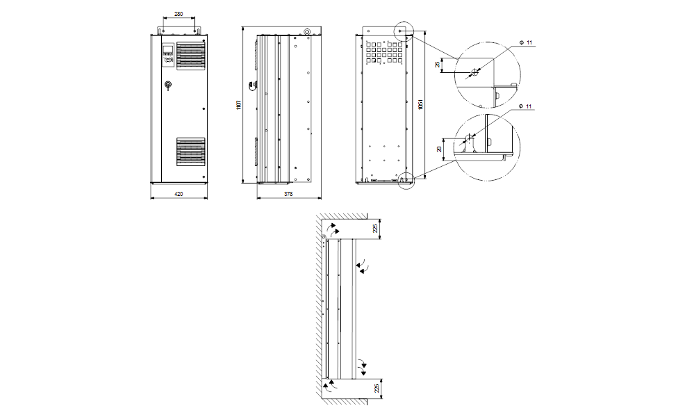 GRUNDFOS Externer Frequenzumrichter CUE 3X380-500V IP21 200KW - Art. 99616729