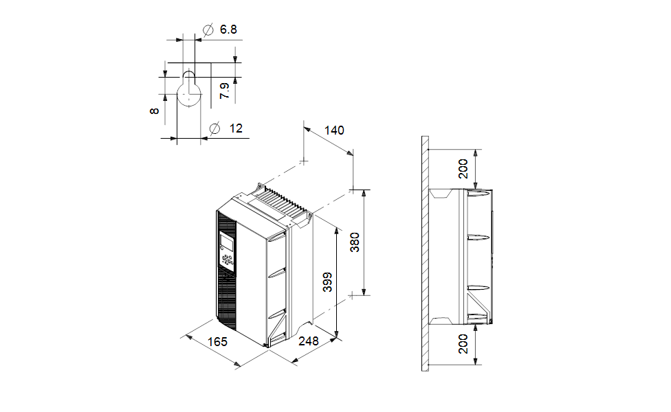 GRUNDFOS Externer Frequenzumrichter CUE 3X380-500V IP20 11KW - Art. 99616716