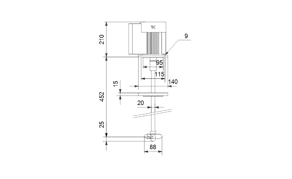 GRUNDFOS Zubehör Dosierpumpen Elektrisches Rührwerk für 60-Liter-Behälter - Art. 98165318