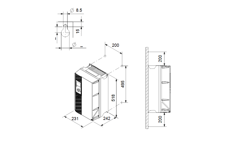 GRUNDFOS Externer Frequenzumrichter CUE 3X380-500V IP20 30KW STO - Art. 99616745