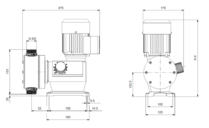 GRUNDFOS Mechanische Dosierpumpe DMX 7-10 B-PVC/E/C-X-E1U2U2XEMNG - Art. 99772225