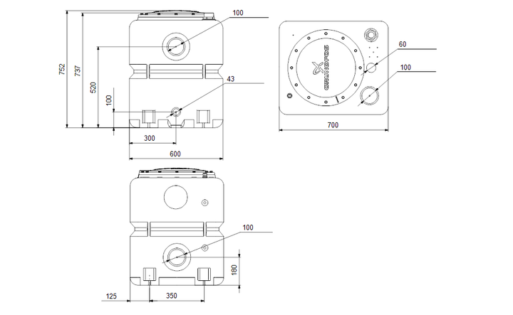 GRUNDFOS Doppelpumpenhebeanlage DUOLIFT.270.50.AP35/50B - Art. 97642388