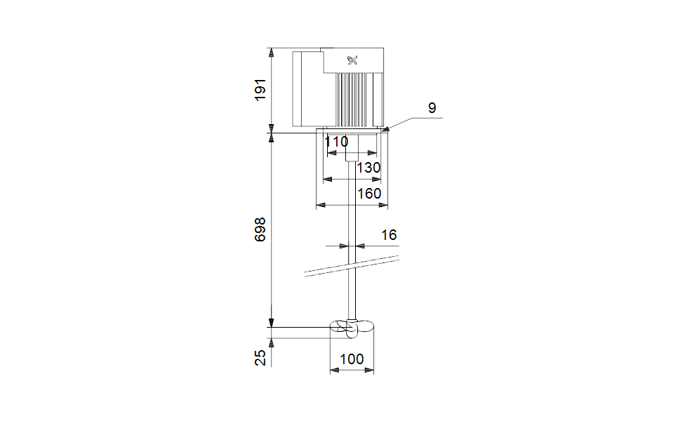 GRUNDFOS Zubehör Dosierpumpen Elektrisches Rührwerk für 200-Liter-Behälter - Art. 98164987