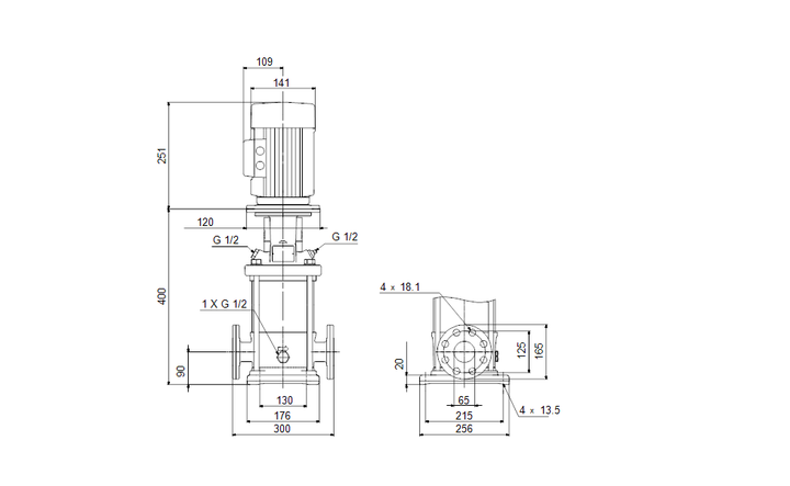 GRUNDFOS Kreiselpumpe CR 15-1 A-F-A-V-HQQV - Art. 96501795
