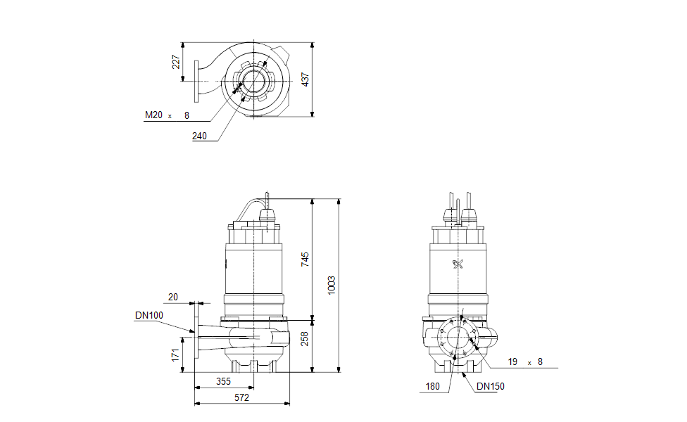 GRUNDFOS Tauchmotorpumpen S1.80.100.200.4.54H.H.271.G.EX.D.615 - Art. 96781852