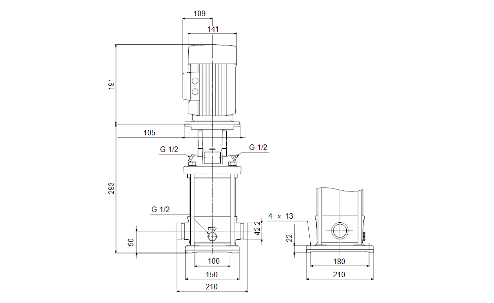 GRUNDFOS Kreiselpumpe CRI 1S-5 A-P-A-E-HQQE - Art. 96527641