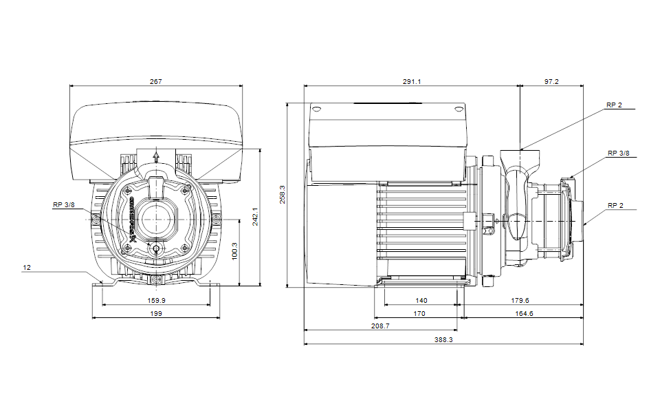 GRUNDFOS Blockpumpe CME 15-1 A-R-A-E-AQQE S-A-D-N - Art. 98396533