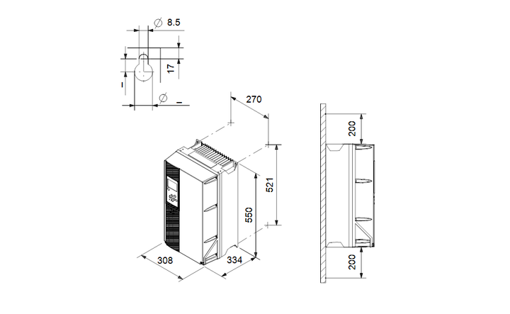GRUNDFOS Externer Frequenzumrichter CUE 3X380-500V IP20 55KW STO - Art. 99616748