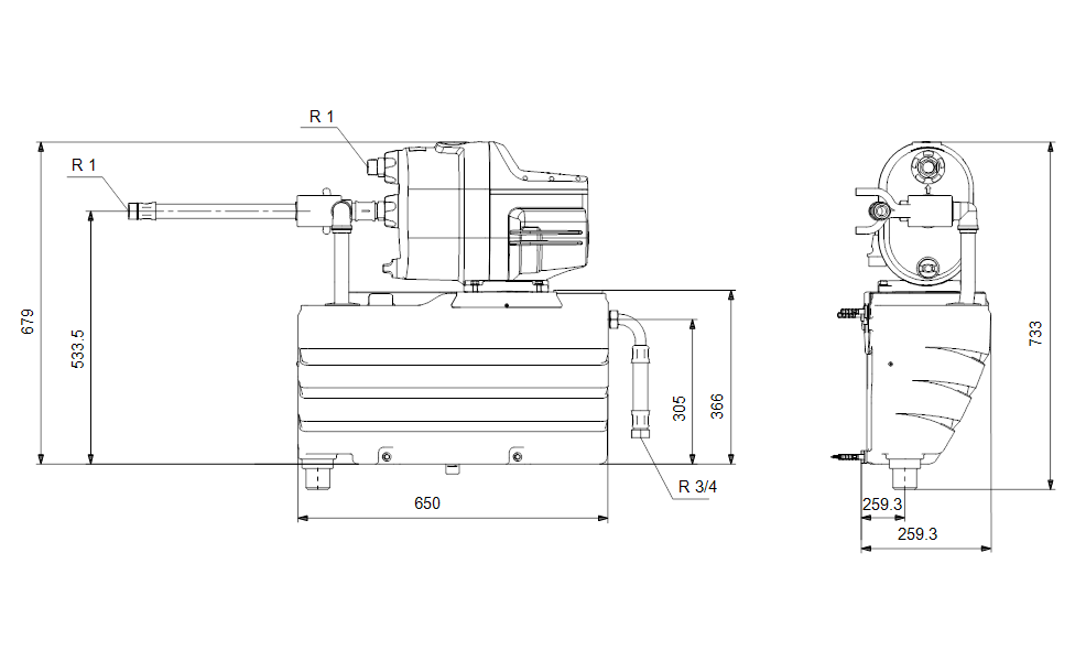 GRUNDFOS Druckerhöhungsanlage SCALA1 System 3-45 Art. 99976872