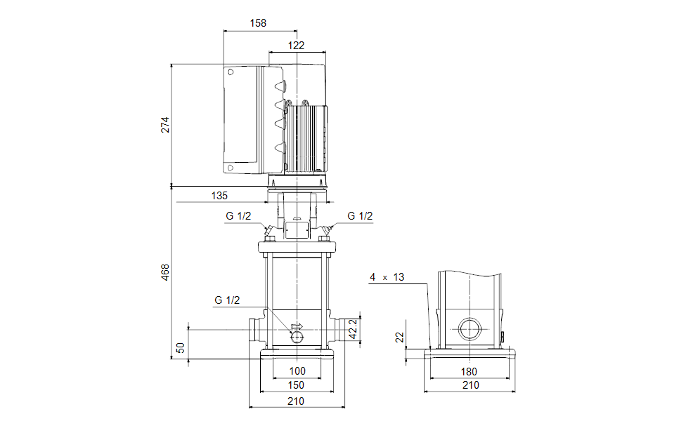 GRUNDFOS Kreiselpumpe CRNE 5-9 A-P-A-E-HQQE - Art. 98390145