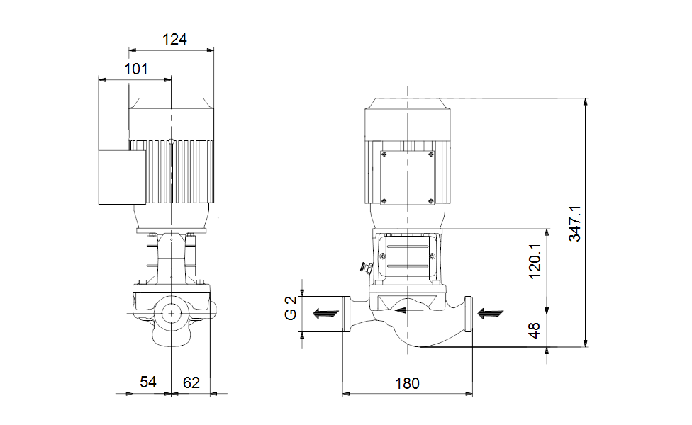 GRUNDFOS Einstufigeinlinepumpe TP 32-50/2 A-O-A-BQQE-AW1 Art. 98282120