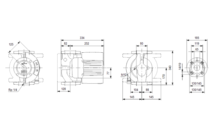 GRUNDFOS  Nassläufer-Umwälzpumpe MAGNA 65-120 F N Art. 96748719