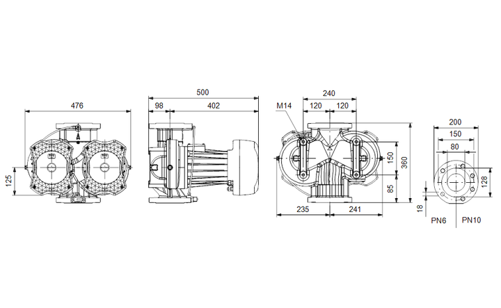 GRUNDFOS  Nassläufer-Umwälzpumpe UPED 80-120 FZ Art. 96988411