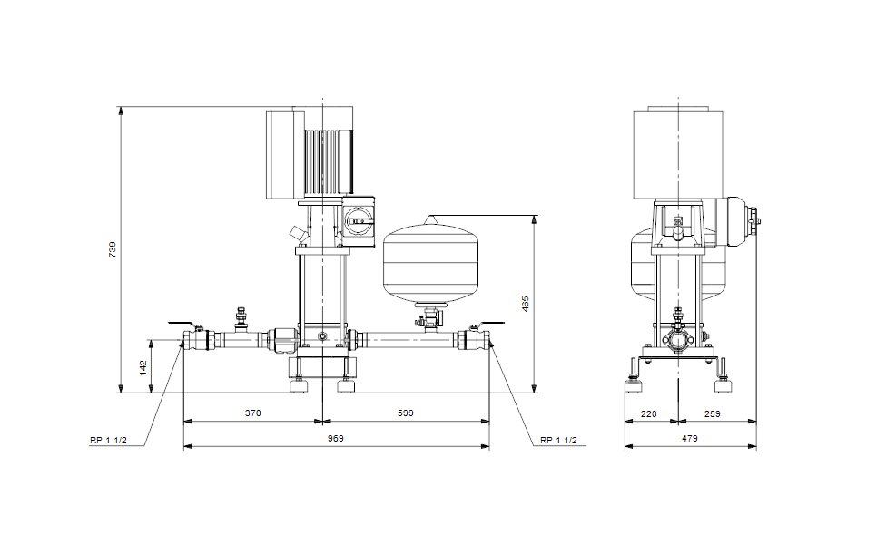 GRUNDFOS Druckerhöhungsanlage Hydro Solo-E CRIE 10-3 Art. 99432879