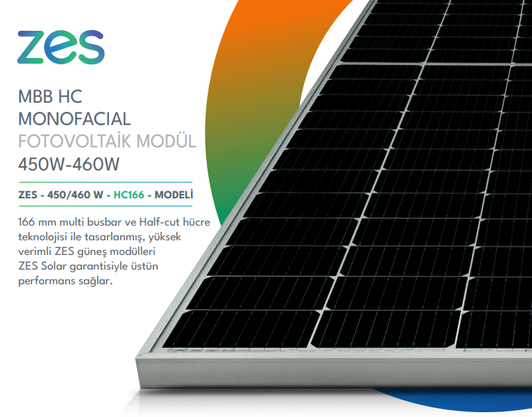 ZES (Zorlu Energy Solutions) Solar - Solarmodul - Zes-450-460-HC166 455 - Art. 239194
