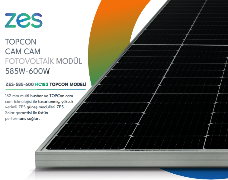 ZES (Zorlu Energy Solutions) Solar - Solarmodul - Zes-585-600-HC182 TOPCon 590 - Art. 239206