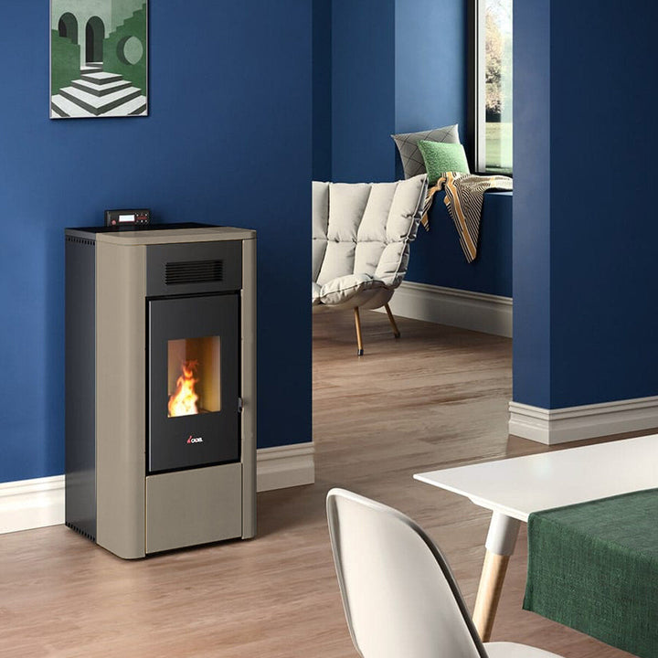 Cadel River 16 – Pelletofen (wasserführend), 16,1 kW, WLAN, Hellbronze