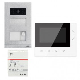 ABB WLK315B Videosprechanlage-Kit für Einfamilienhaus 2-Draht mit Freisprechmonitor