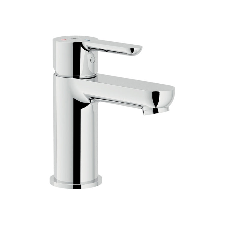 Nobili Einhebelmischer für Waschbecken H. 14 T. 10 cm, wasser- und energiesparend, ohne Ablauf, Chromoberfläche ABC ABH87118/2CR