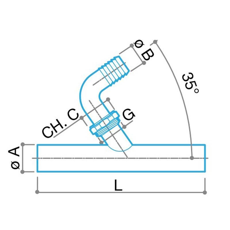 Luxor LUX 35200032 Abflussrohr für Haushaltsgeräte 32 mm