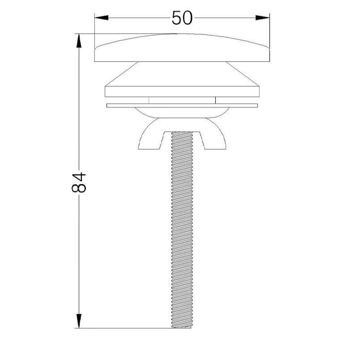 Cay 55T 208 Abflussstopfen 50 mm
