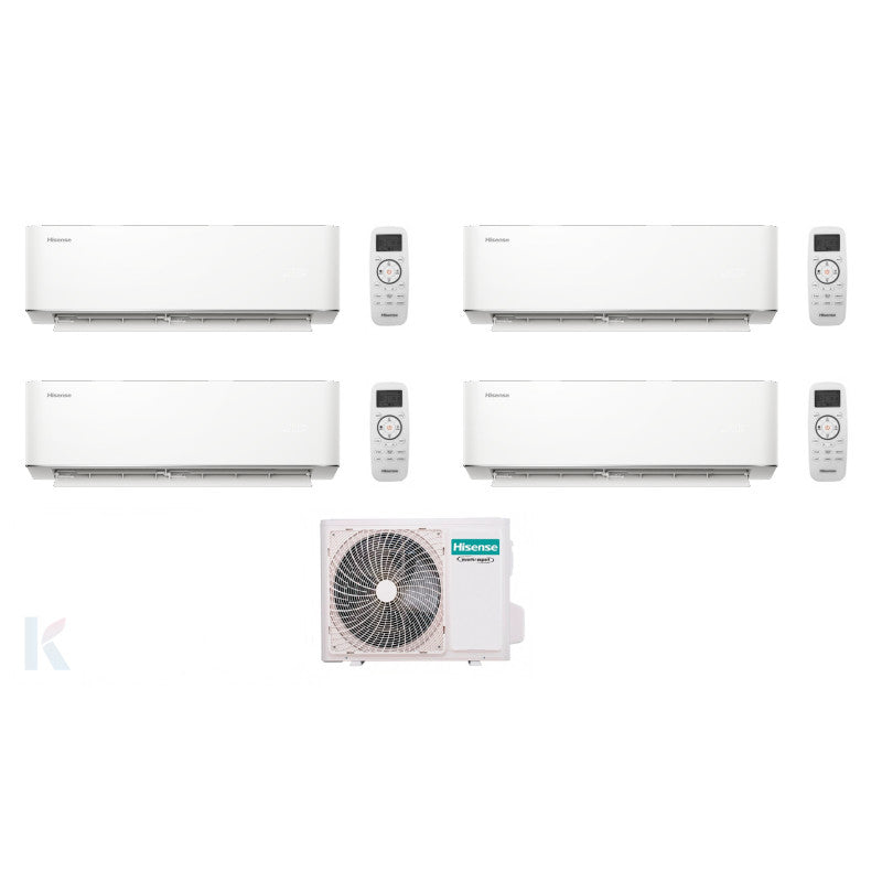 Solarics Hisense Max Comfort - 9000 + 9000 + 12000 + 18000 BTU - Ext. 5AMW105U4RQC – AC Conjunto Multisplit (4x1)
