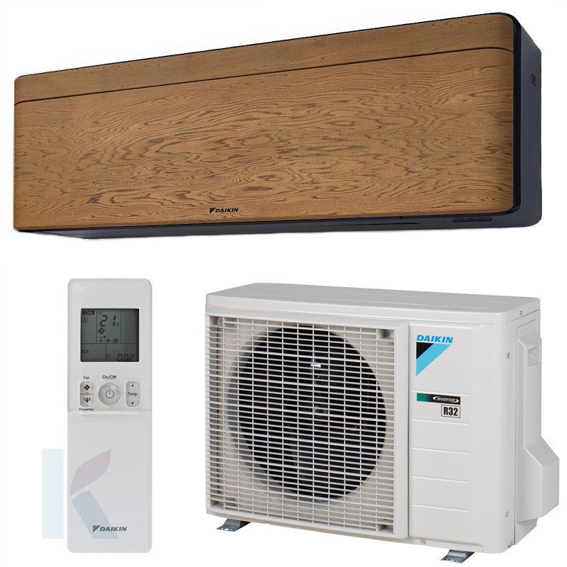 Solarics Daikin FTXA35DY – AC Monosplit Stilvolles dunkles Holz