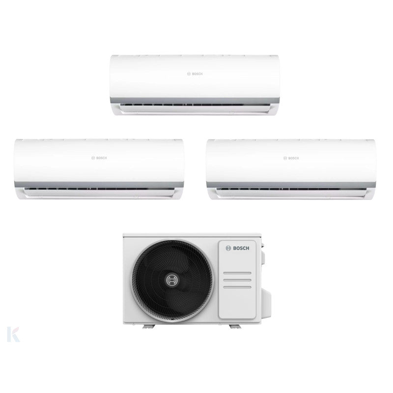 Solarics Bosch Wandklima 2000 - 18000 + 18000 + 18000 - ext. M 125/5 – AC-Multisplit-Set (3x1)