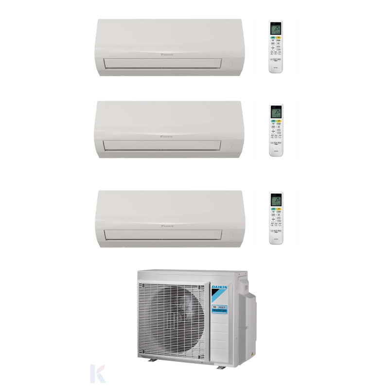 Solarics Daikin Mural Sensira - 9000 + 12000 + 12000 - Ext. 3MXF68A – AC Multisplit Set (3x1)