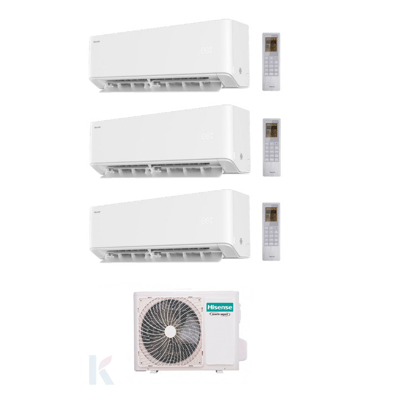 Solarics Hisense Uni Pure White - 18000 + 18000 + 18000 BTU - Ext. 5AMW105U4RQC – AC Multisplit Set (3x1)